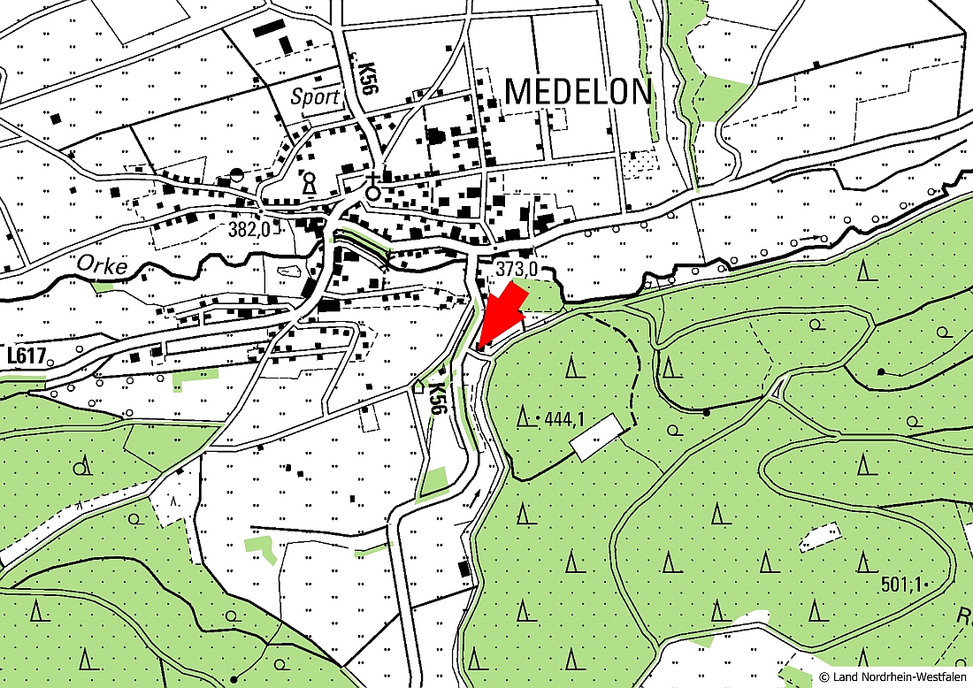Karte Zeltplatz Medelon